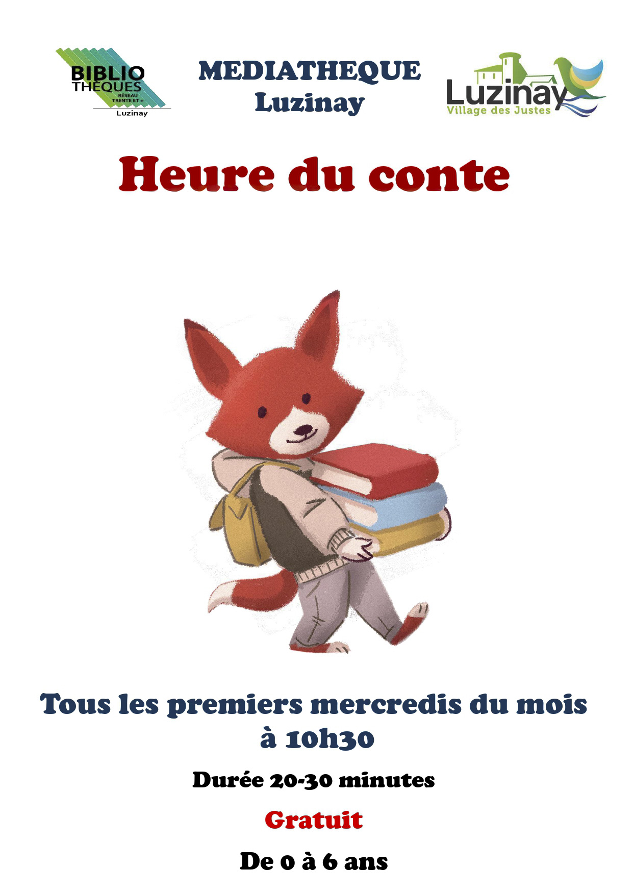 Affiche Heure du conte pour les mercredis